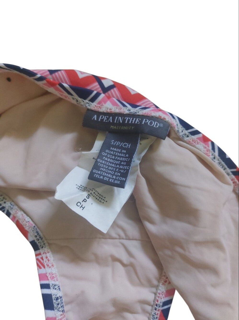 A Pea in the Pod red, white, and blue tankini strapless maternity size S - Picture 6 of 10